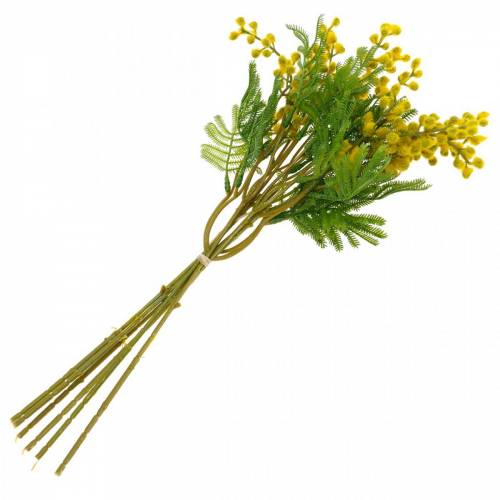 Floristik24 Bouquet de plantes artificielles artificielles jaune mimosa 39cm