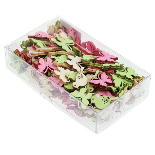 Article Mini décoration litière en bois 2cm pastel asst. 144 pièces