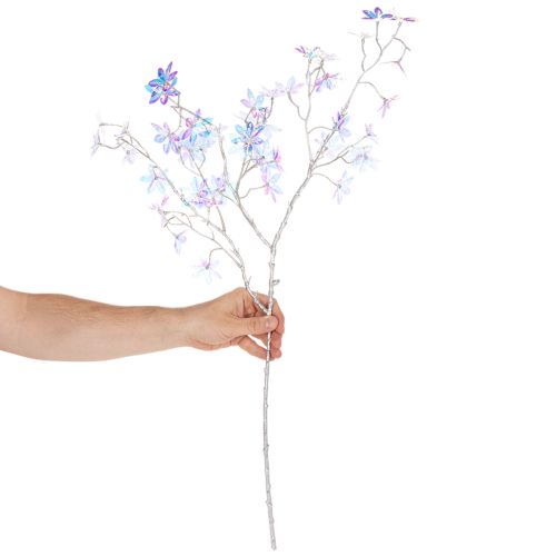 Branche artificielle avec fleurs irisées 80 cm pour décoration intérieure | Floristik24.fr
