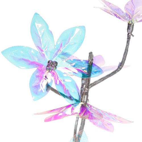 Branche artificielle avec fleurs irisées 80 cm pour décoration intérieure | Floristik24.fr