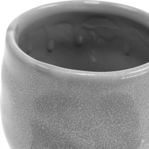 Floristik24 Cache-pot céramique, mini cache-pot, décoration céramique, motif lanterne vague Ø8cm 6pcs