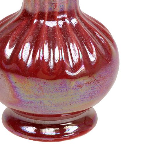 Floristik24 Mini Vase Ø5cm H10cm Nacre Rouge 6pcs