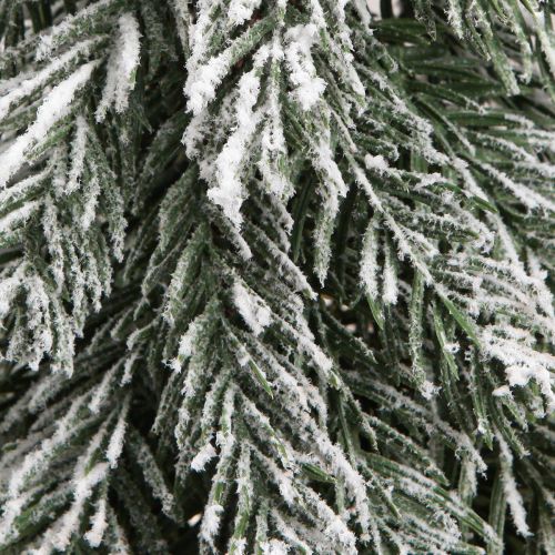 Article Mini sapin de Noël enneigé vert blanc avec socle H60cm