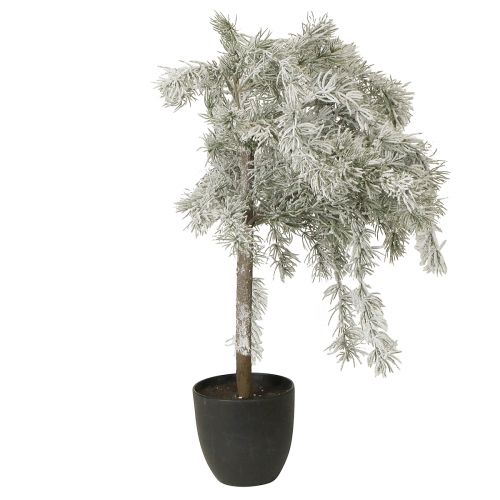 Article Mini Sapin de Noël en Pot Cèdre Neige Artificiel H60cm