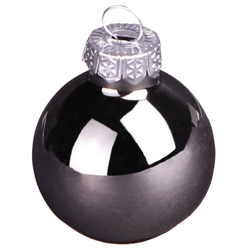 Article Mini boules de Noël boules en verre anthracite Ø3cm 22 pcs