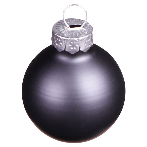 Article Mini boules de Noël boules en verre anthracite Ø3cm 22 pcs