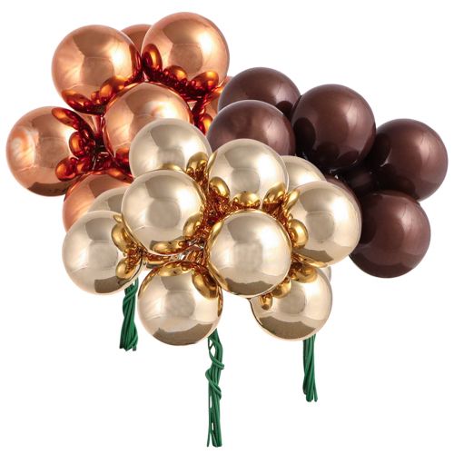Floristik24 Mini boules de Noël fil de verre marron doré Ø25mm 140 pcs