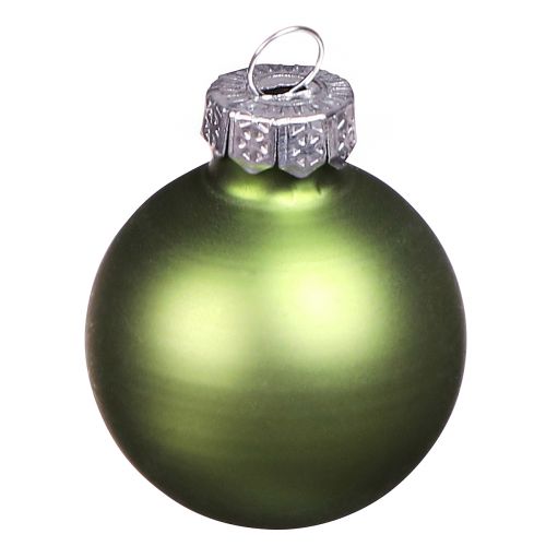 Article Mini boules de Noël en verre mélange vert clair Ø3cm 22 pcs