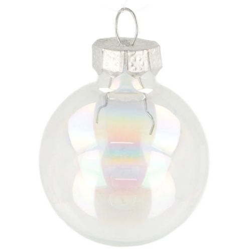 Floristik24 Mini boules de Noël boules en verre irisées transparentes 3 cm 22 pièces