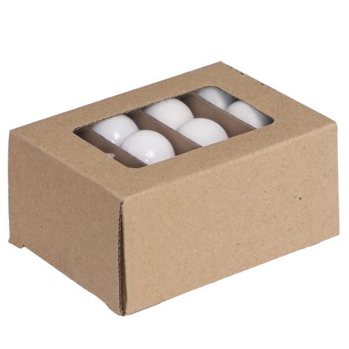 Article Mini boules de Noël en verre émaillé blanc Ø3cm 22 pcs