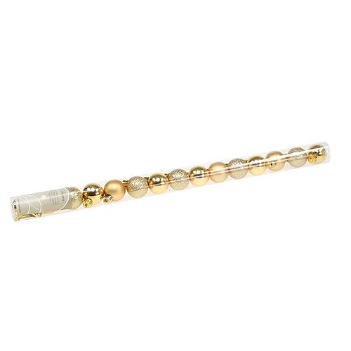 Article Mini boule de Noël dorée Ø3cm 14pcs
