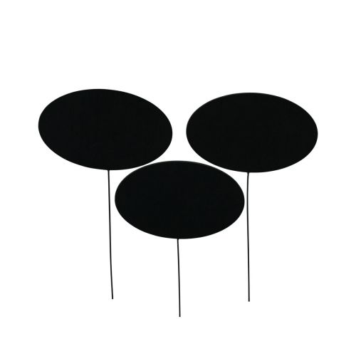Article Mini Tableau Noir Ovale Piquet pot de fleurs 7,5×4,5cm 12pcs