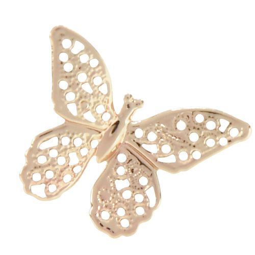 Article Décoration à disperser en métal mini papillons doré 3cm 50 pcs