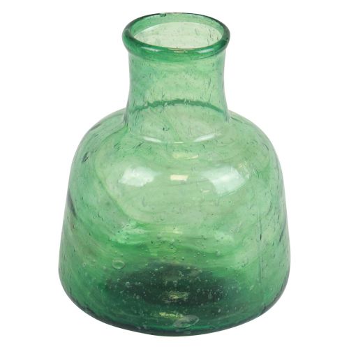 Floristik24 Mini vase en verre vase à fleurs vert Ø8,5cm H11cm