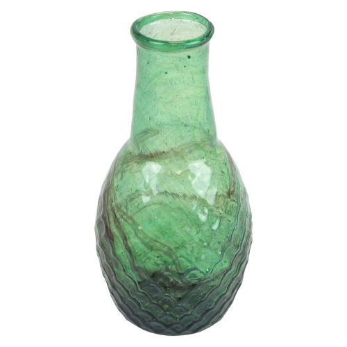 Floristik24 Mini vase vase en verre vert vase à fleurs diamants Ø6cm H11.5cm
