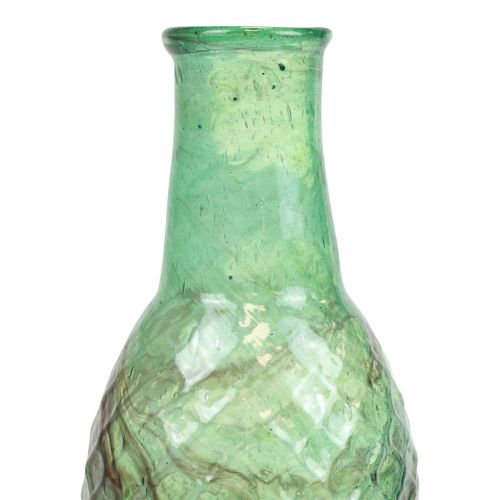 Article Mini vase vase en verre vert vase à fleurs diamants Ø6cm H11.5cm