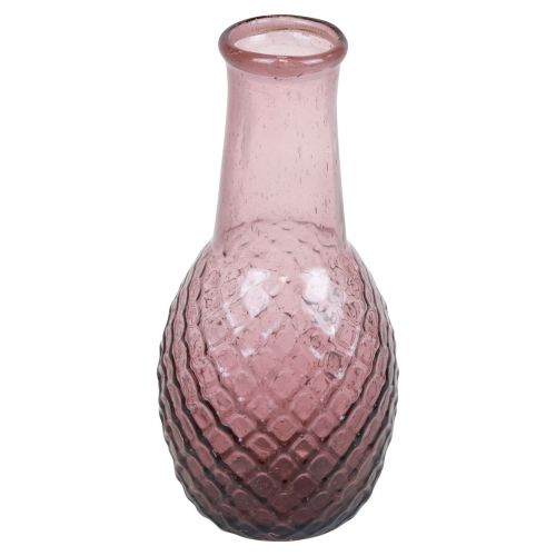 Article Mini Vase Vase en Verre Violet Vase à Fleurs Diamants en Verre Ø6cm H12cm