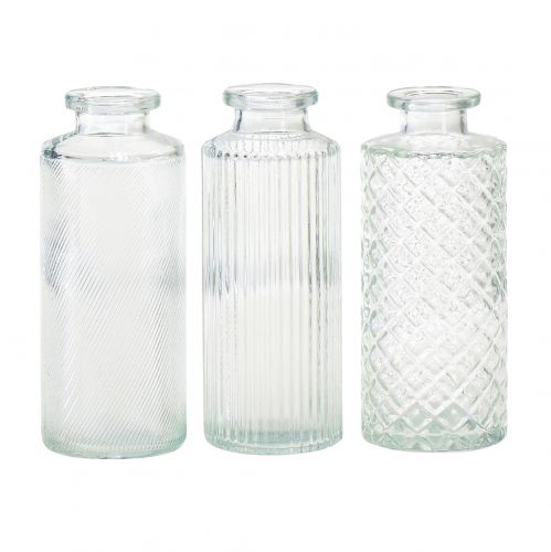 Floristik24 Mini vases vases bouteilles décoratifs en verre Ø5cm H13cm 3pcs