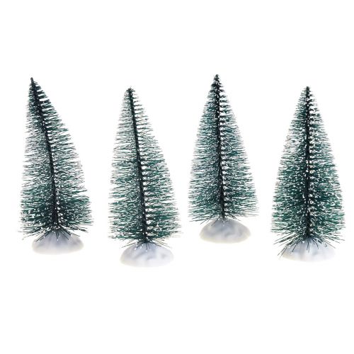 Article Mini décoration de sapin de Noël enneigé 10cm 4pcs