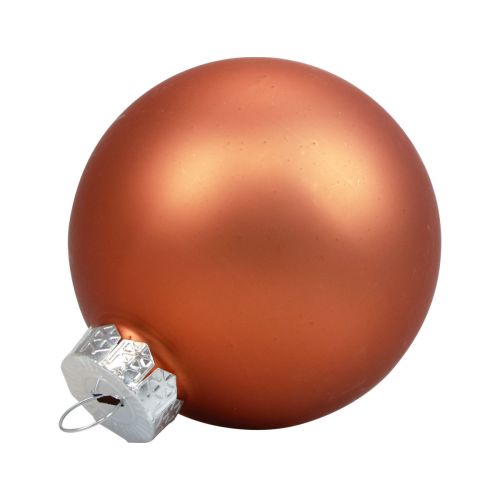 Mini boules de Noël en verre boules de verre rouge-marron Ø4cm 24pcs