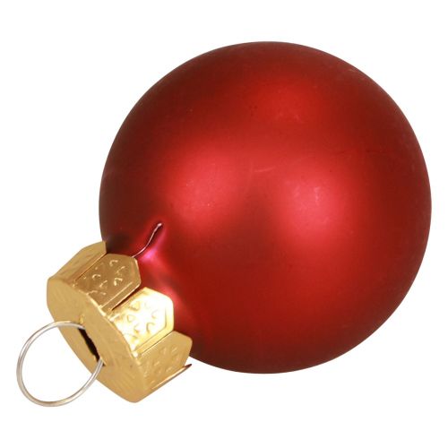 Floristik24 Mini boules de Noël rouge mat/brillant Ø2,5cm 20 pcs