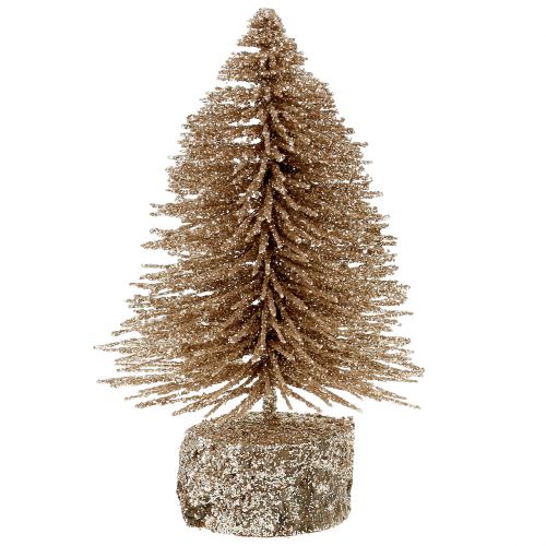 Floristik24 Mini sapin de Noël or avec paillettes 6pcs