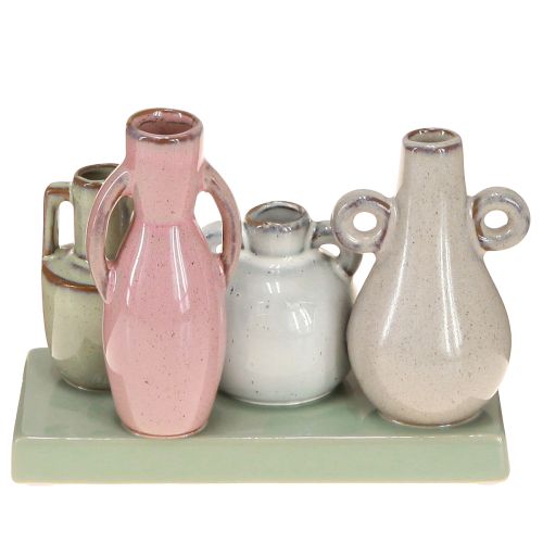 Article Ensemble de mini vases en céramique pour la décoration intérieure, 14 cm