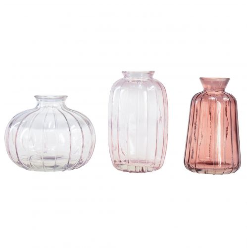 Floristik24 Mini vases vases décoratifs en verre vases à fleurs H8,5–11 cm lot de 3