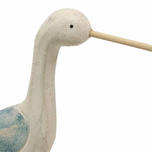 Floristik24 Wader bois blanc bleu 21,5x5,5cm H37cm
