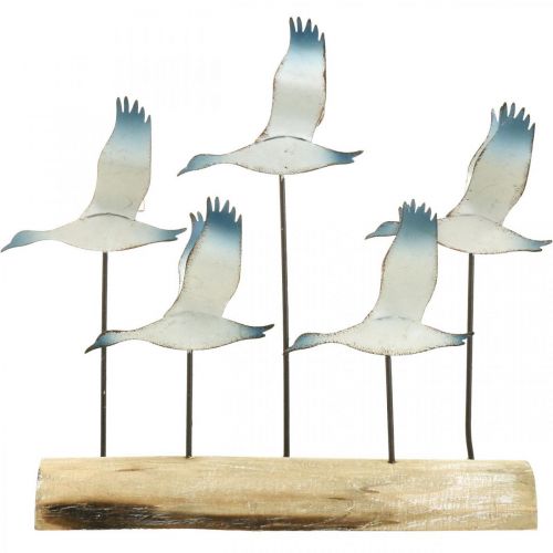 Floristik24 Décoration estivale maritime, vol d'oies, décoration en métal à poser H27cm L30cm