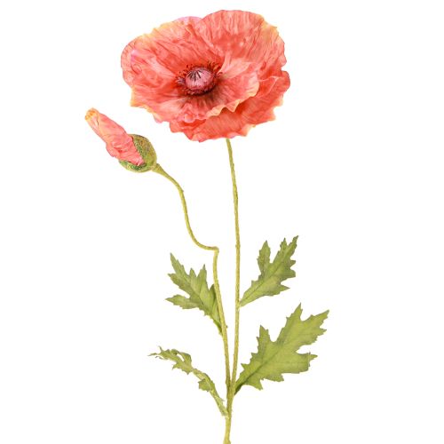 Article Coquelicot déco Fleur artificielle en orange Ø13cm 84cm