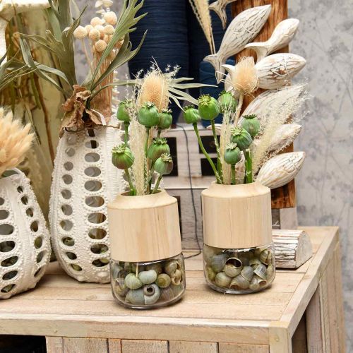 Floristik24 Capsules de graines de pavot décoration graines de pavot artificielles sur un bâton vert 58cm 3pcs en botte