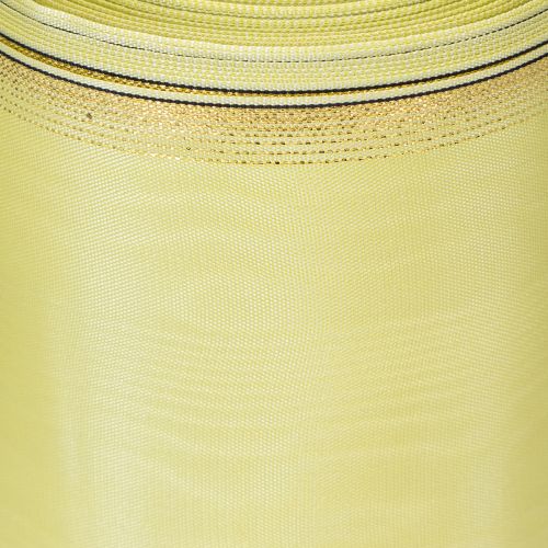 Article Ruban moiré pour couronne, 150 mm, 25 m, vert clair bordé d'or, pour l'art floral et la décoration.