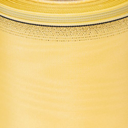 Article Ruban moiré pour couronne, jaune à bordure dorée, 125 mm x 25 m - Ruban de deuil de haute qualité, ruban décoratif, ruban pour nœud