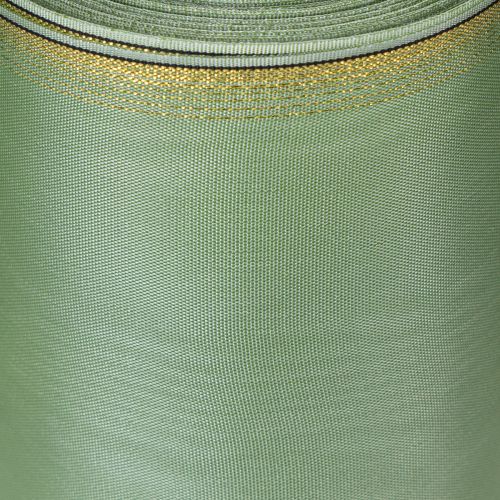 Article Ruban moiré vert sauge à bordure dorée - 175 mm x 25 m - ruban décoratif pour l'art floral et les fêtes