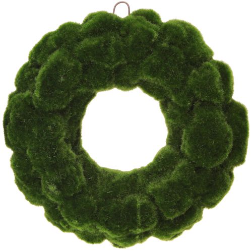 Floristik24 Couronne de mousse artificielle, décoration murale en mousse verte Ø34cm