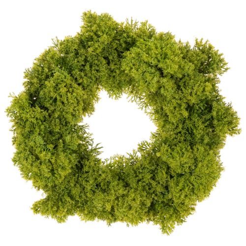 Couronne décorative en mousse artificielle verte 28 cm pour table ou porte acheter | Floristik24.fr