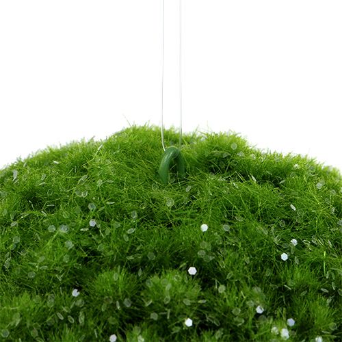 Floristik24 Boule mousse verte avec mica Ø15cm
