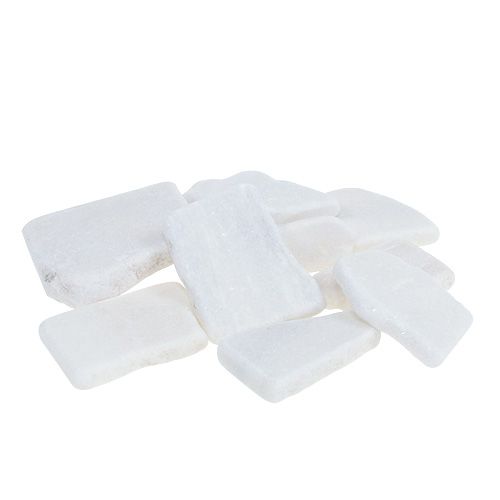 Floristik24 Pierres mosaïque mélange blanc 1kg