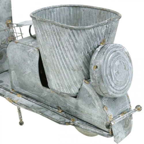 Floristik24 Pot de fleurs scooter métal vintage blanc lavé 35×12×23cm