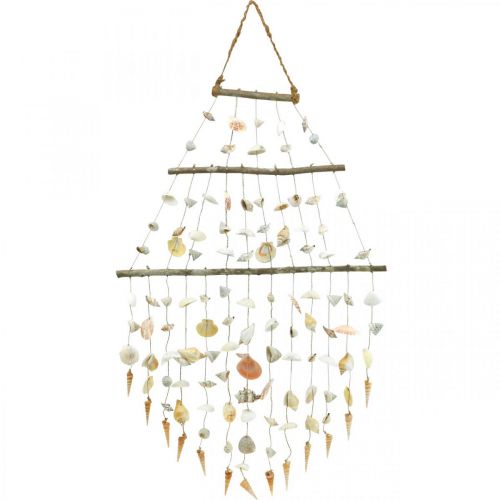 Floristik24 Collier coquillage décoration murale décoration coquillages maritime L80cm