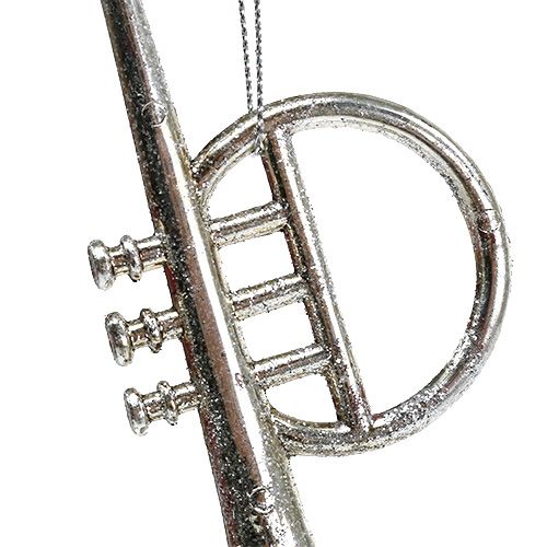 Floristik24 Tri des instruments de musique. 12cm - 14,5cm argent 3pcs
