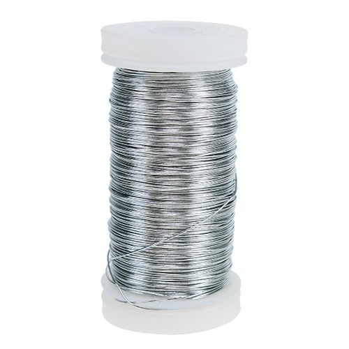 Floristik24 Fil de myrte argent galvanisé 0,37mm 100g