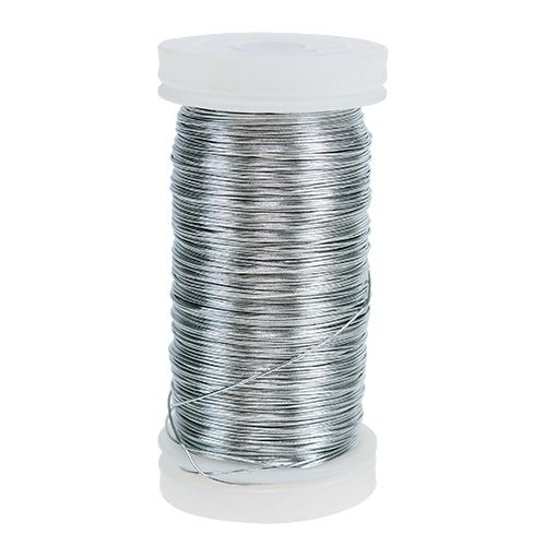 Floristik24 Fil de myrte galvanisé argent 0.37mm 100g