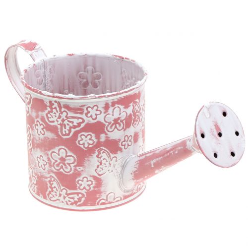 Jardinière arrosoir avec papillons Rose Ø10cm H10cm