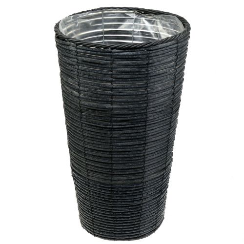 Floristik24 Cache-pot aspect rotin anthracite Ø30cm H50cm