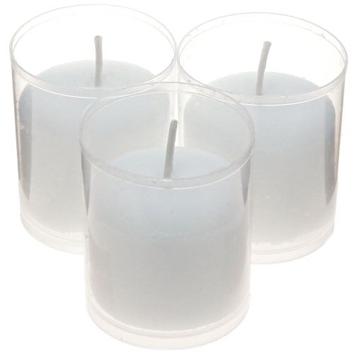 Article Recharge bougie pour photophore funéraire blanc H5,8 cm 20 pièces