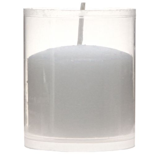 Article Recharge bougie pour photophore funéraire blanc H5,8 cm 20 pièces