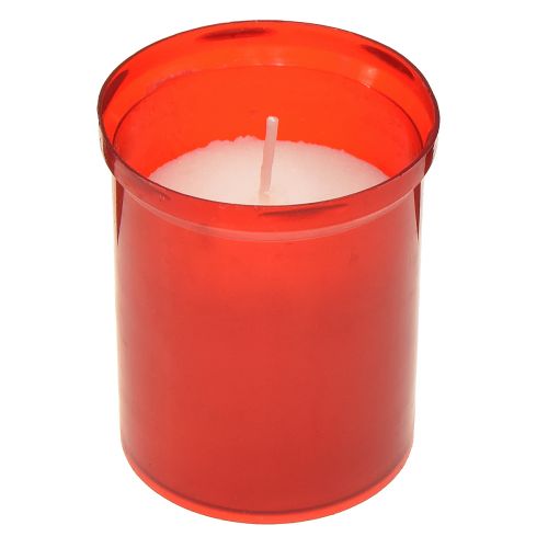 Bougies de recharge pour lanternes funéraires rouges H6,5 cm 22 h 15 pièces