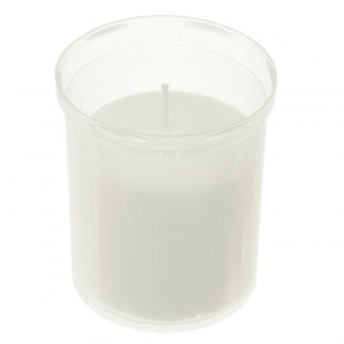 Floristik24 Recharge bougies pour lampes funéraires blanc 22h H6,5cm 15pcs
